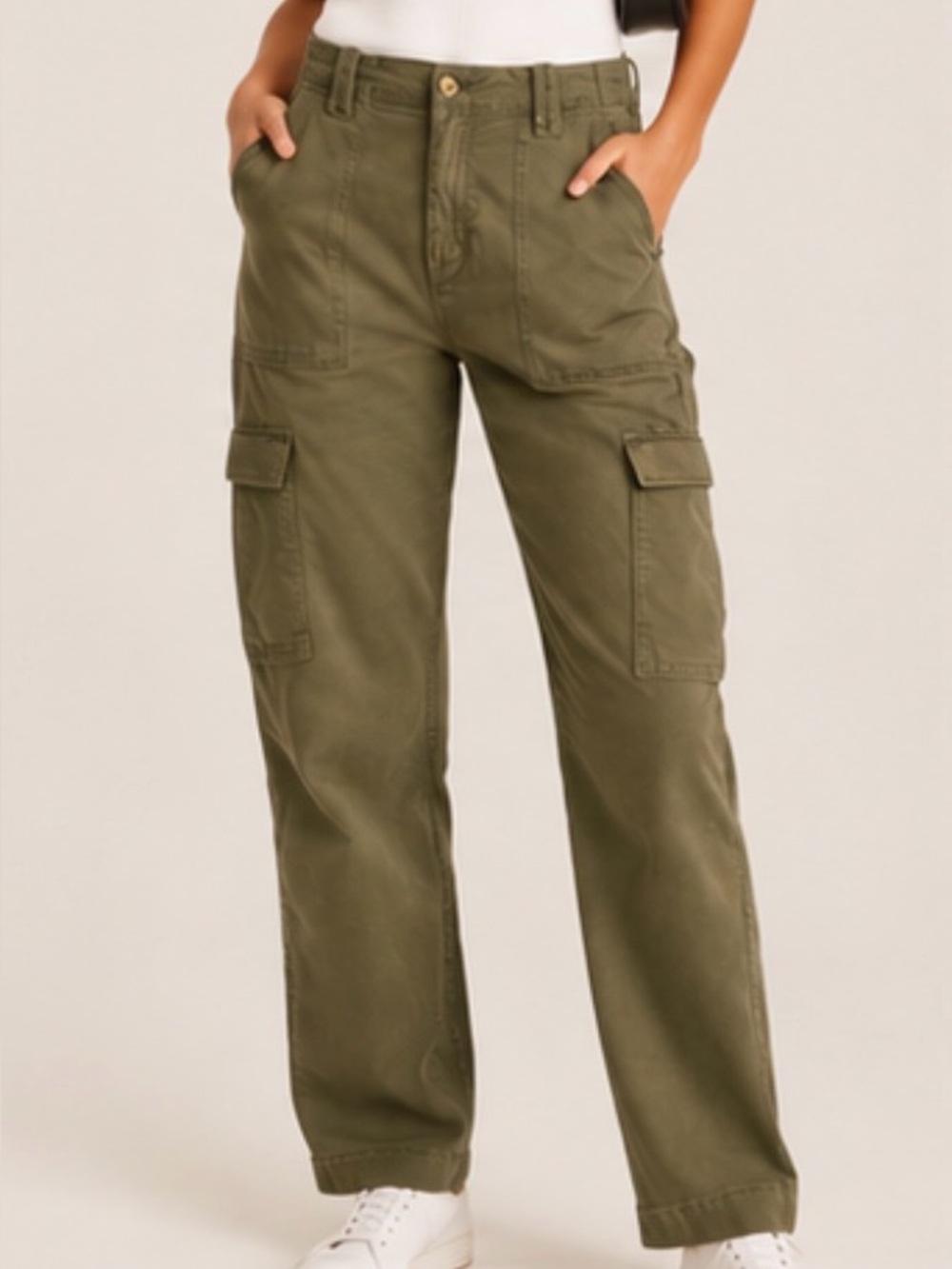 Vigoss Green Straight Leg Cargo Jeans Green Size 29